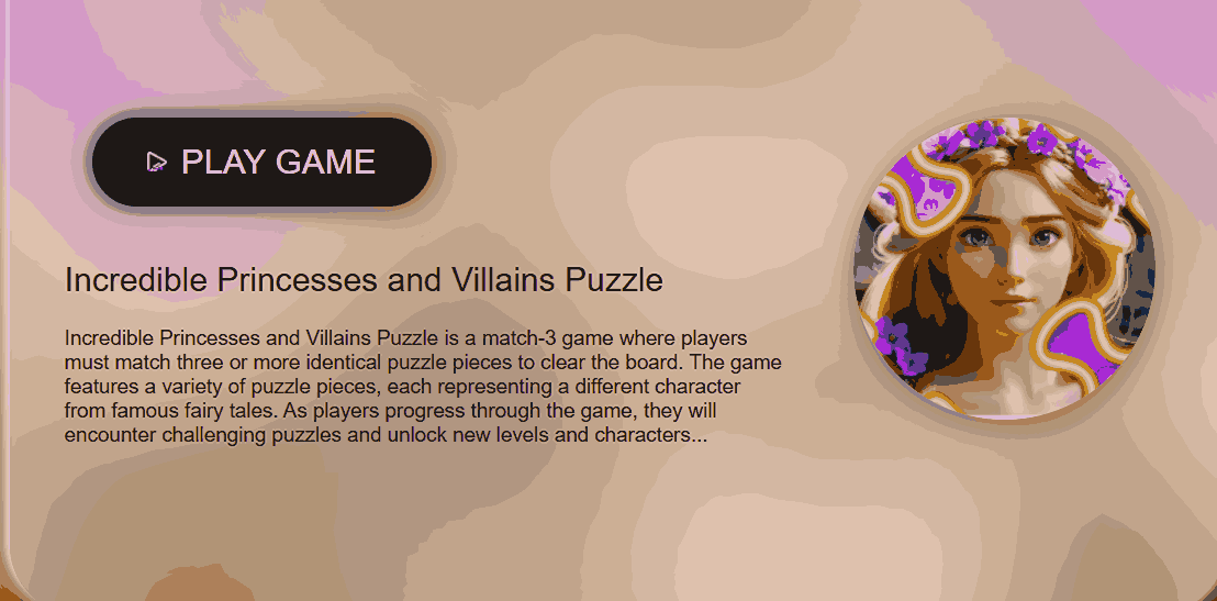 Incredible Princesses and Villains Puzzle